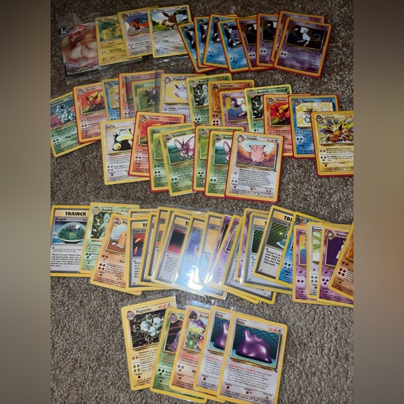 jungle fossil pokemon cards 1st Edition (64/64) Complete Set 1999 [MP-DMG] 100+ Cards Base Set, Jungle,